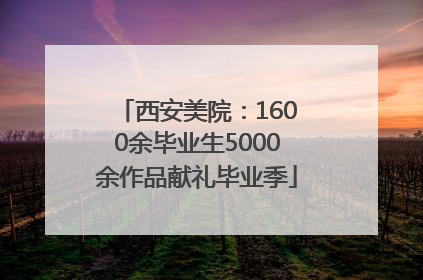 西安美院：1600余毕业生5000余作品献礼毕业季