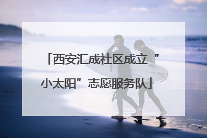 西安汇成社区成立“小太阳”志愿服务队