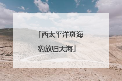 西太平洋斑海豹放归大海