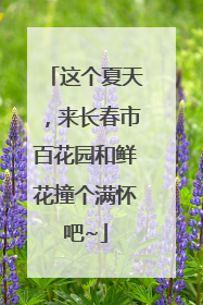 这个夏天，来长春市百花园和鲜花撞个满怀吧~