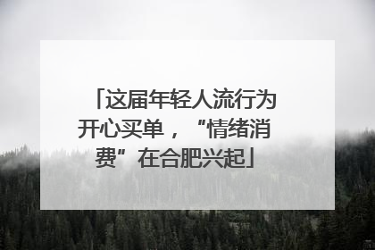 这届年轻人流行为开心买单，“情绪消费”在合肥兴起