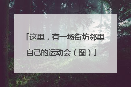 这里，有一场街坊邻里自己的运动会（图）
