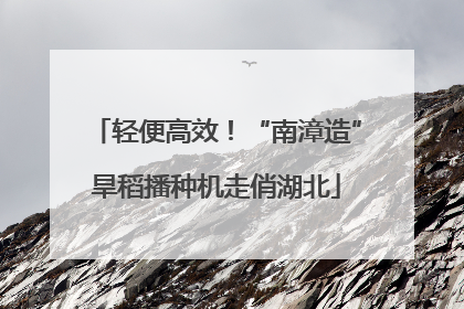 轻便高效！“南漳造”旱稻播种机走俏湖北