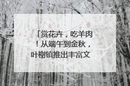 赏花卉，吃羊肉！从端午到金秋，叶榭镇推出丰富文旅活动邀您爽玩