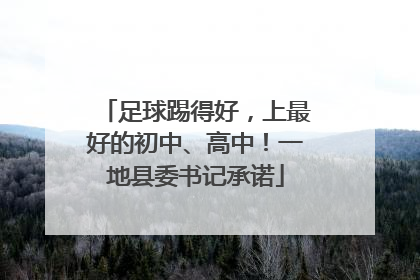 足球踢得好，上最好的初中、高中！一地县委书记承诺