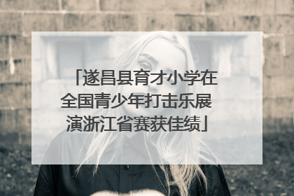 遂昌县育才小学在全国青少年打击乐展演浙江省赛获佳绩
