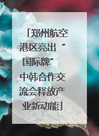 郑州航空港区亮出“国际牌” 中韩合作交流会释放产业新动能