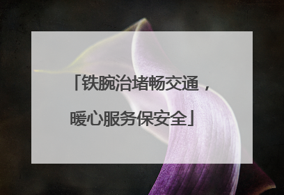 铁腕治堵畅交通，暖心服务保安全