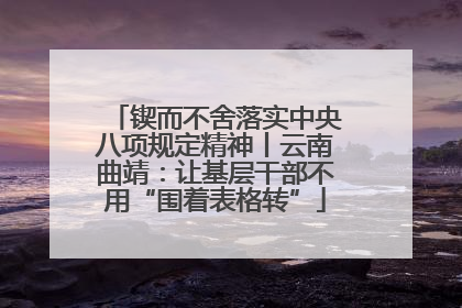 锲而不舍落实中央八项规定精神丨云南曲靖：让基层干部不用“围着表格转”