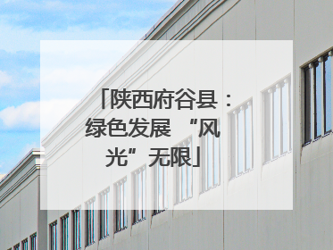 陕西府谷县：绿色发展 “风光”无限