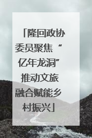 隆回政协委员聚焦“亿年龙洞” 推动文旅融合赋能乡村振兴