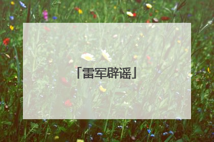 雷军辟谣