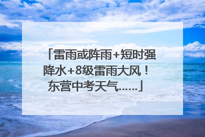 雷雨或阵雨+短时强降水+8级雷雨大风！东营中考天气……