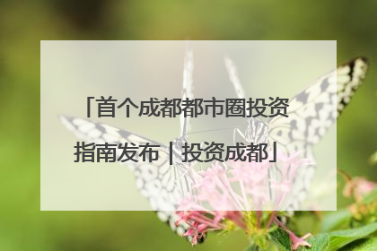 首个成都都市圈投资指南发布｜投资成都