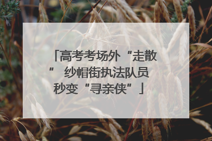高考考场外“走散” 纱帽街执法队员秒变“寻亲侠”