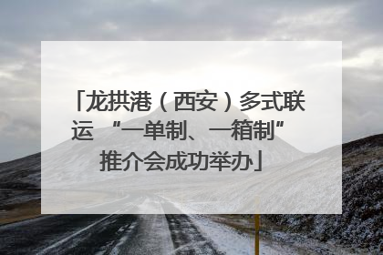 龙拱港（西安）多式联运 “一单制、一箱制” 推介会成功举办