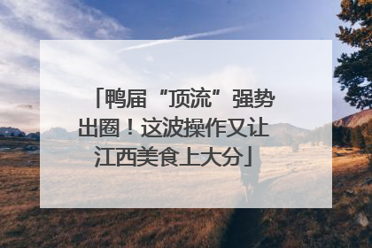 鸭届“顶流”强势出圈！这波操作又让江西美食上大分