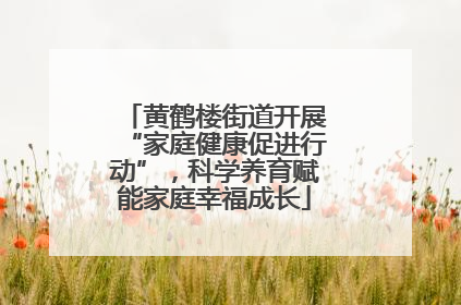 黄鹤楼街道开展“家庭健康促进行动”，科学养育赋能家庭幸福成长