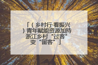 （乡村行·看振兴）青年赋能资源加持 浙江乡村“过客”变“留客”