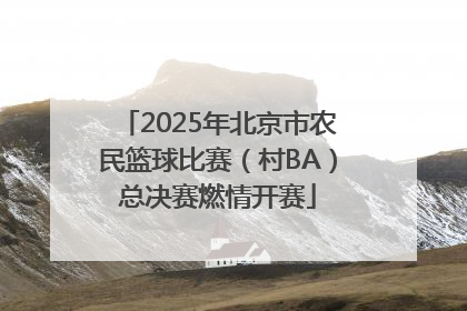 2025年北京市农民篮球比赛（村BA）总决赛燃情开赛