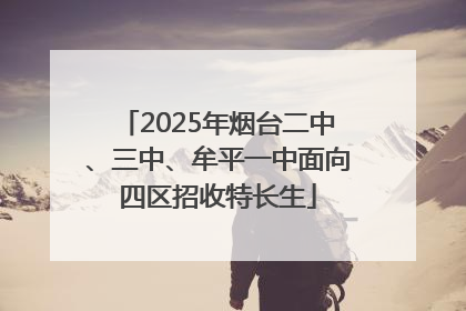 2025年烟台二中、三中、牟平一中面向四区招收特长生