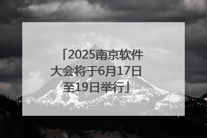 2025南京软件大会将于6月17日至19日举行