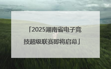 2025湖南省电子竞技超级联赛即将启幕