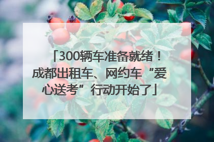 300辆车准备就绪！成都出租车、网约车“爱心送考”行动开始了