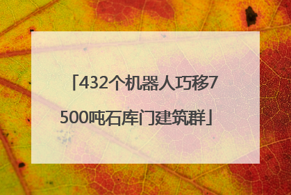 432个机器人巧移7500吨石库门建筑群
