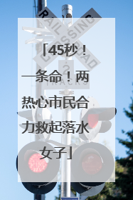 45秒！一条命！两热心市民合力救起落水女子