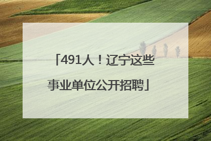 491人！辽宁这些事业单位公开招聘