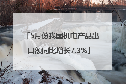 5月份我国机电产品出口额同比增长7.3%