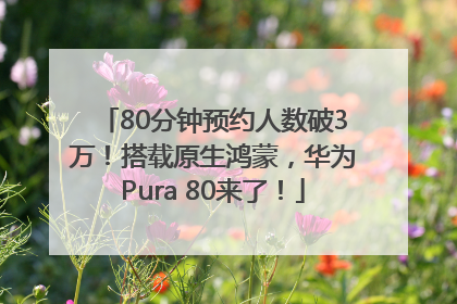 80分钟预约人数破3万！搭载原生鸿蒙，华为Pura 80来了！