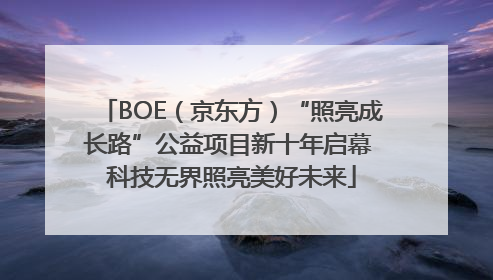 BOE（京东方）“照亮成长路”公益项目新十年启幕 科技无界照亮美好未来