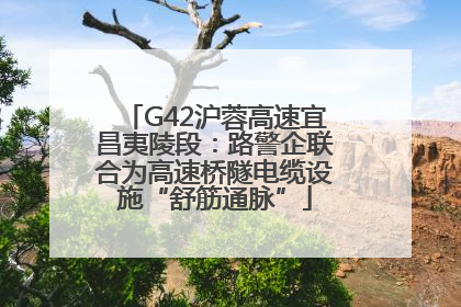 G42沪蓉高速宜昌夷陵段：路警企联合为高速桥隧电缆设施“舒筋通脉”